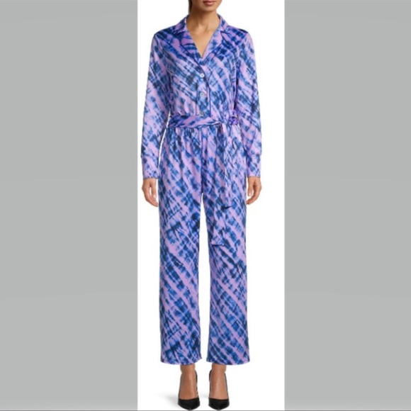 NWT Terez Tie-Dye Purple Jumpsuit - Picture 4 of 11